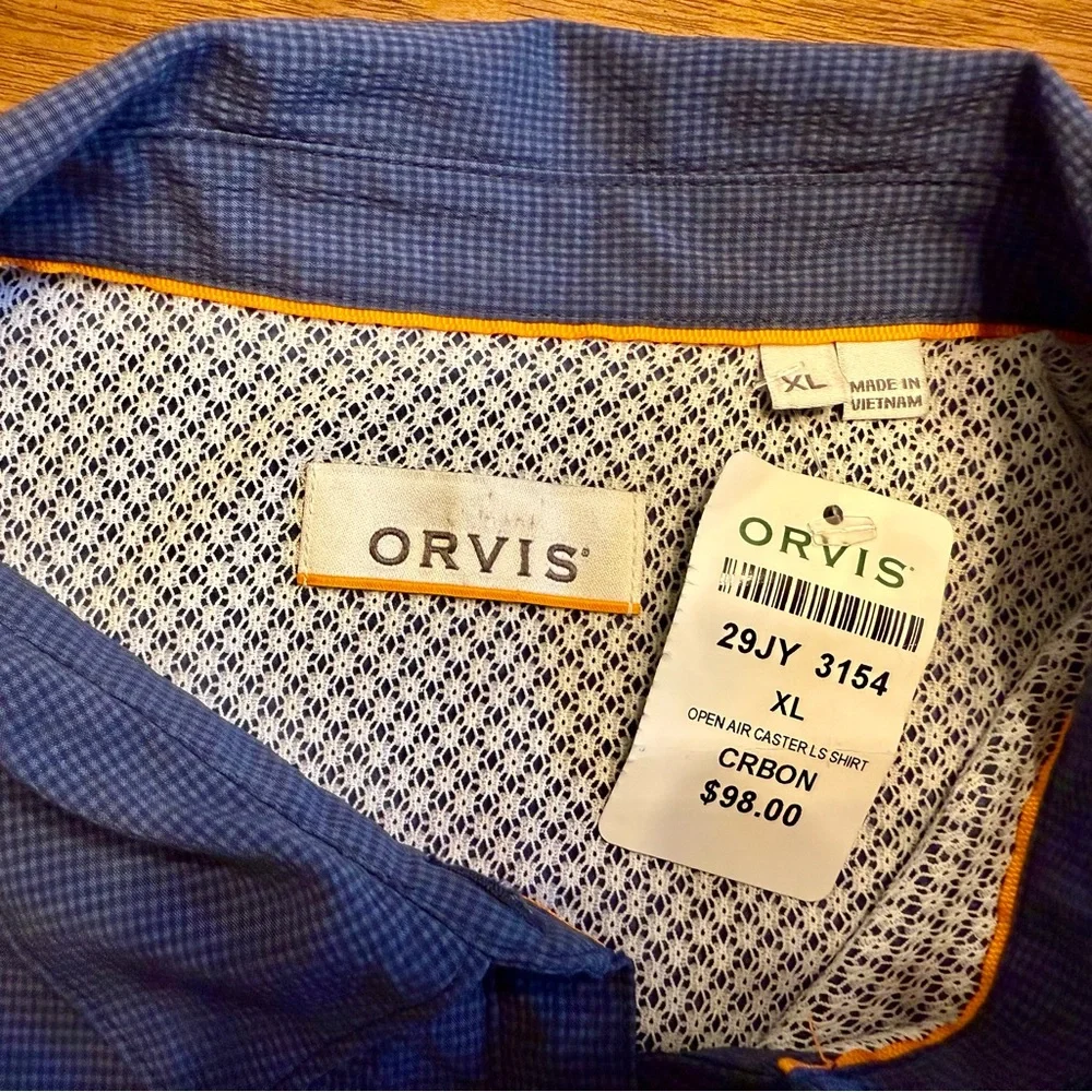 NWT Women’s Orvis Open Air Caster Longsleeve Carbon NAVY work shirt  SPF 40 XL - Picture 13 of 13